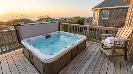 Cleaned and refilled hot tub